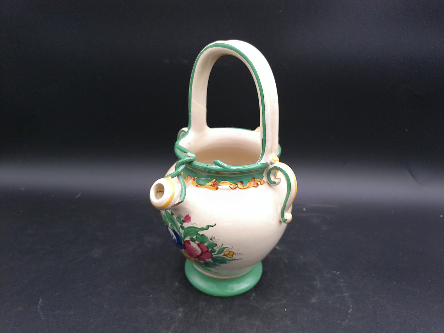 Floral Ceramic Pitcher Made in Italy Beautiful Design