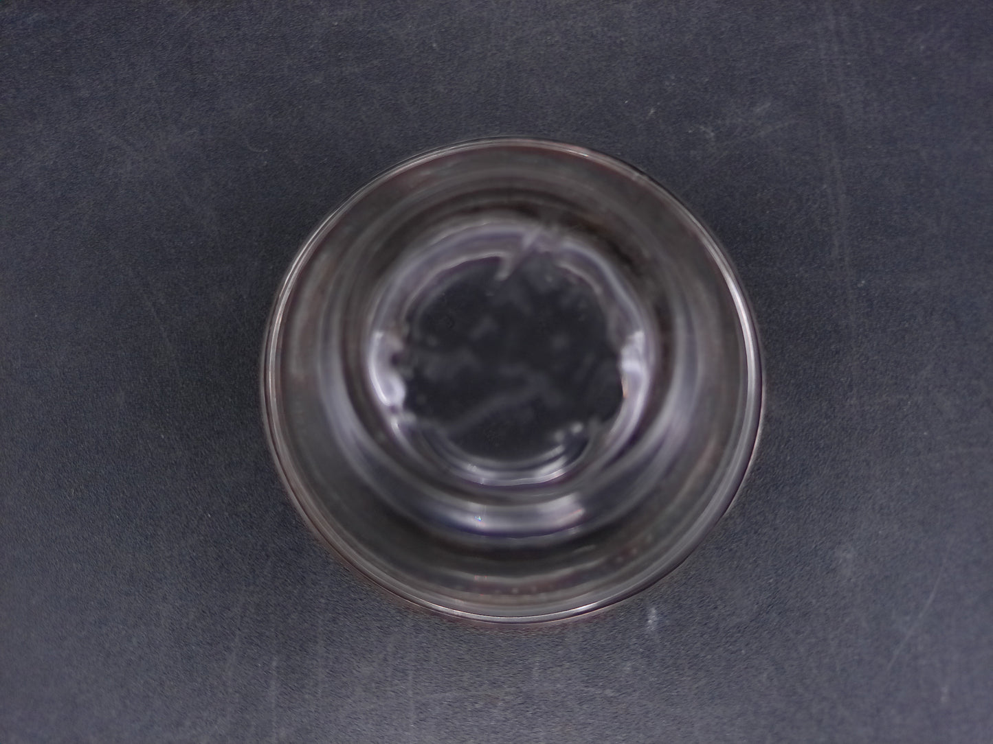 Crystal Glass Salt Cellar With Sterling Silver Rim Antique