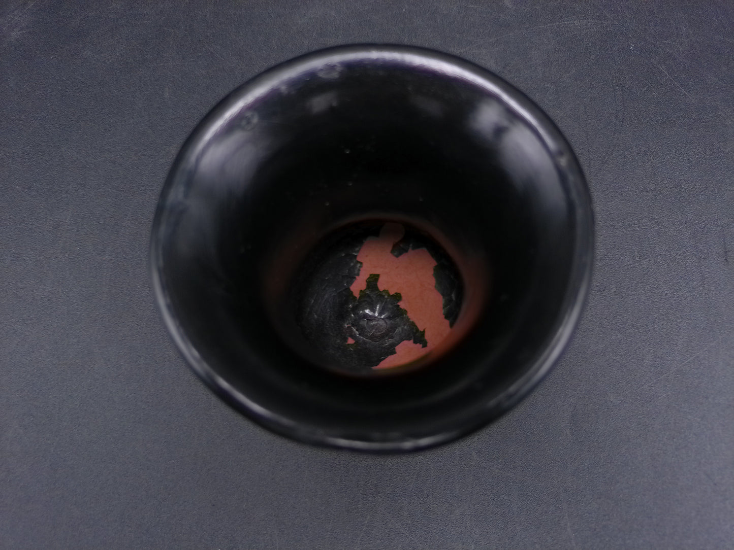 Greek Vase Small Hand Made with Lady on Dragon on it Vintage