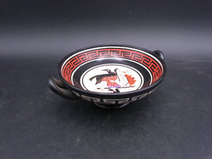 Pedestal Dish Plate Hand Made & Painted In Greece Reproduction