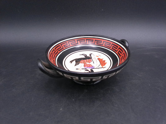 Pedestal Dish Plate Hand Made & Painted In Greece Reproduction