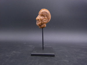 Bust Head Carved Corozo Tagua Nut Portrait Head Vintage