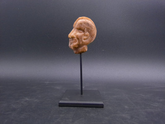 Bust Head Carved Corozo Tagua Nut Portrait Head Vintage