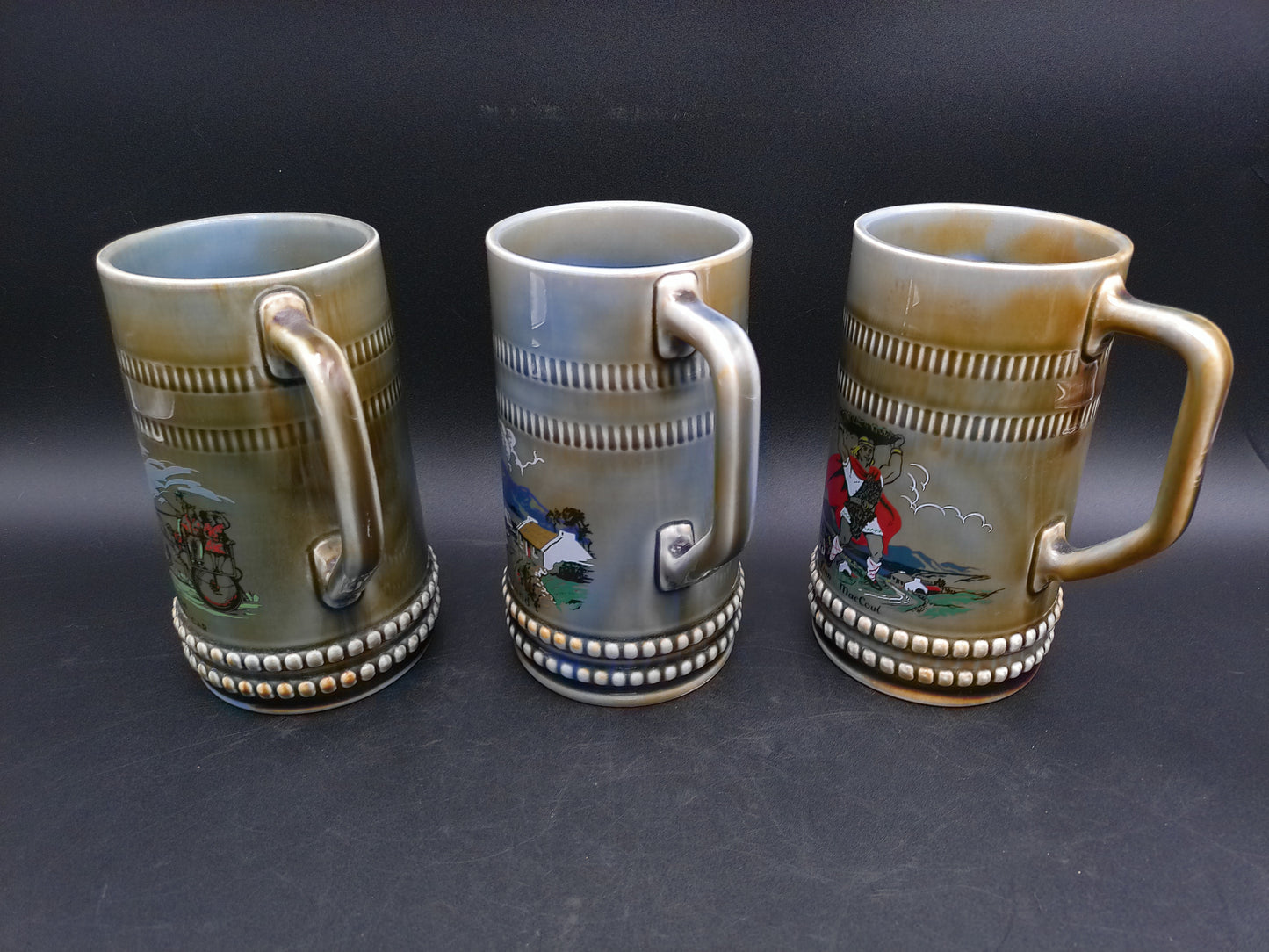 Irish Porcelain Beer Mug Featuring Finn MacCoul Set of 3 Made in Ireland