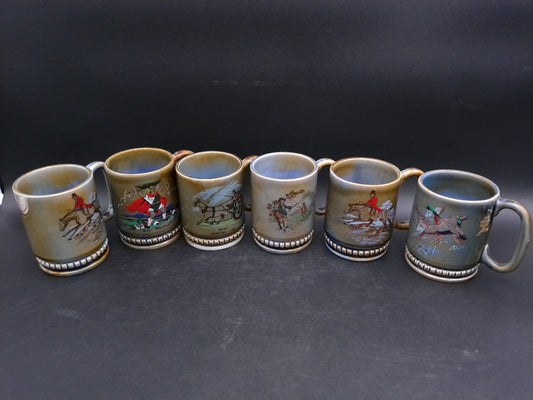 Wade Irish Porcelain set of 6 Mugs Vintage