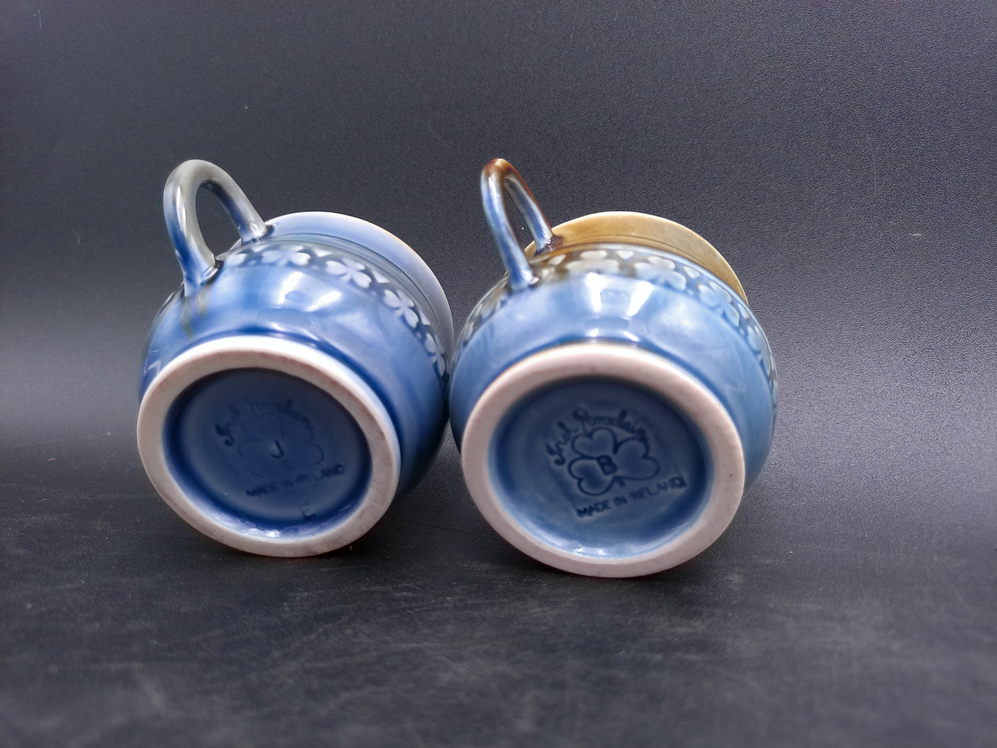 Wade Irish Porcelain set of 2 Mugs Cups Made in Ireland Vintage
