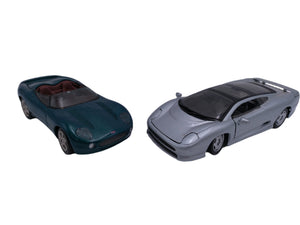 Maisto Jaguar Diecast Car lot of 2 with opening doors and trunk