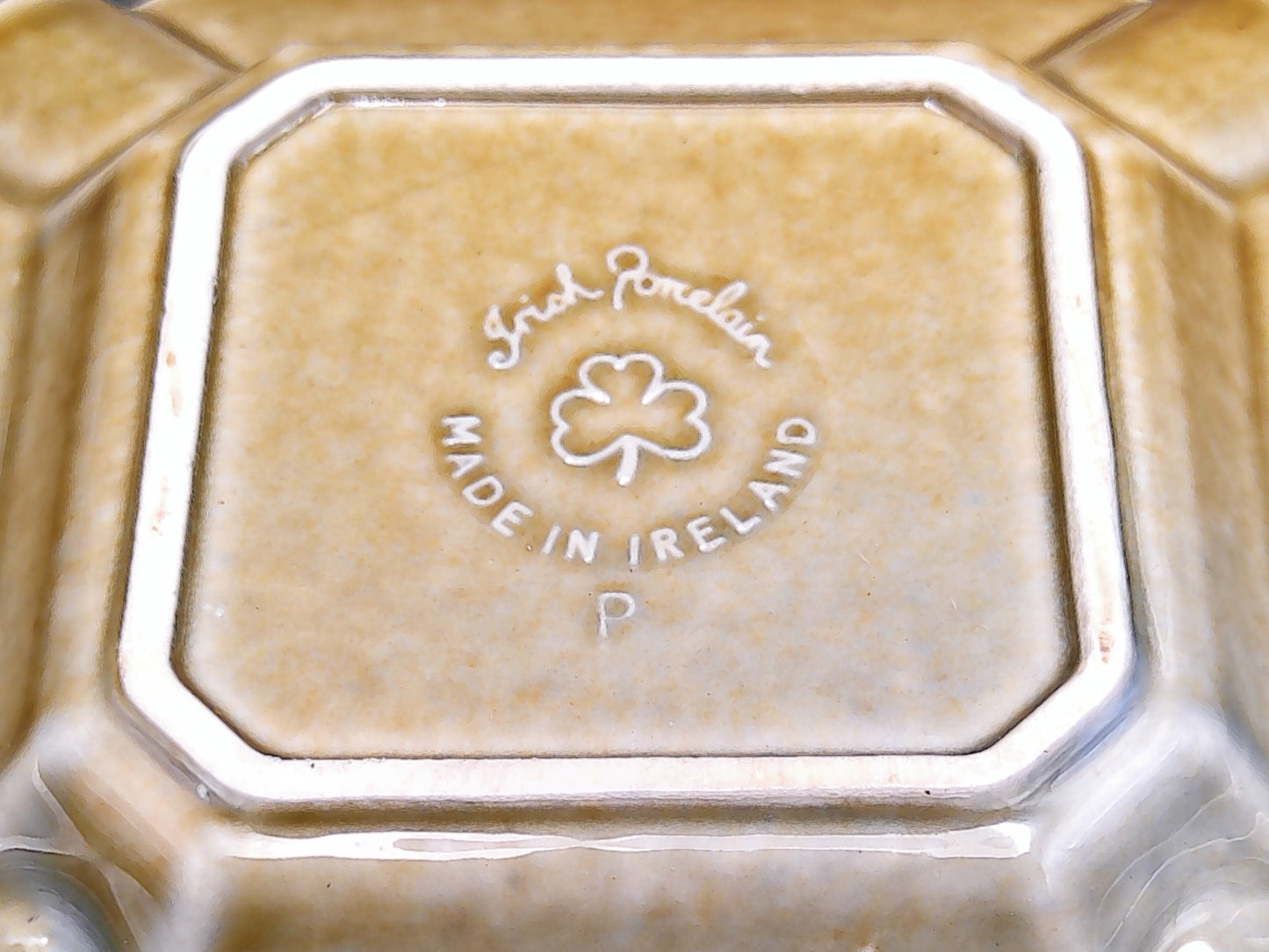 Wade Armagh Co  Irish Porcelain Square Ashtray Made in Ireland