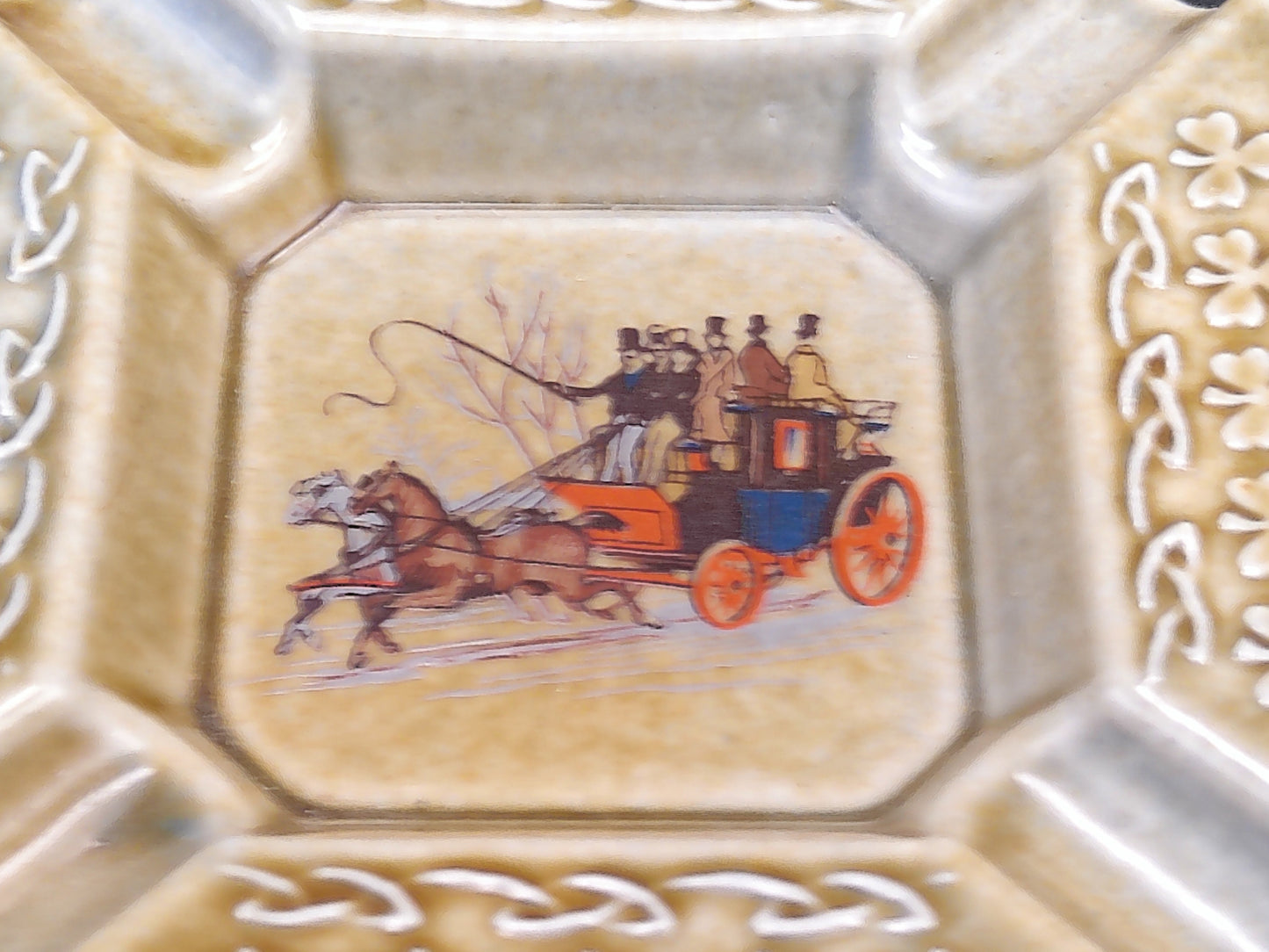 Wade Armagh Co  Irish Porcelain Square Ashtray Made in Ireland